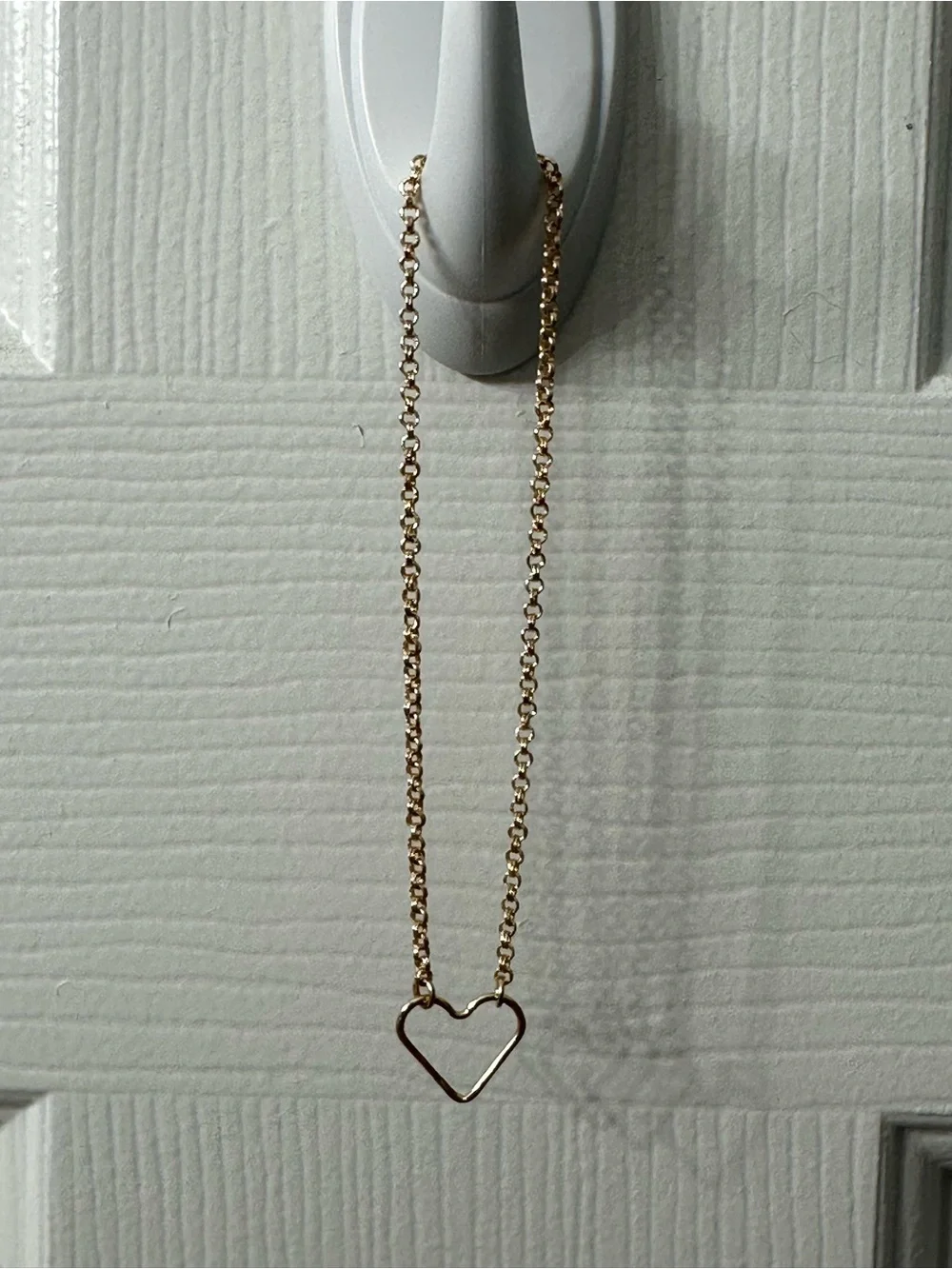 14k Gold-Filled Bracelet/Anklet Heart Connector Fancy Chain Handmade 9” NWOT